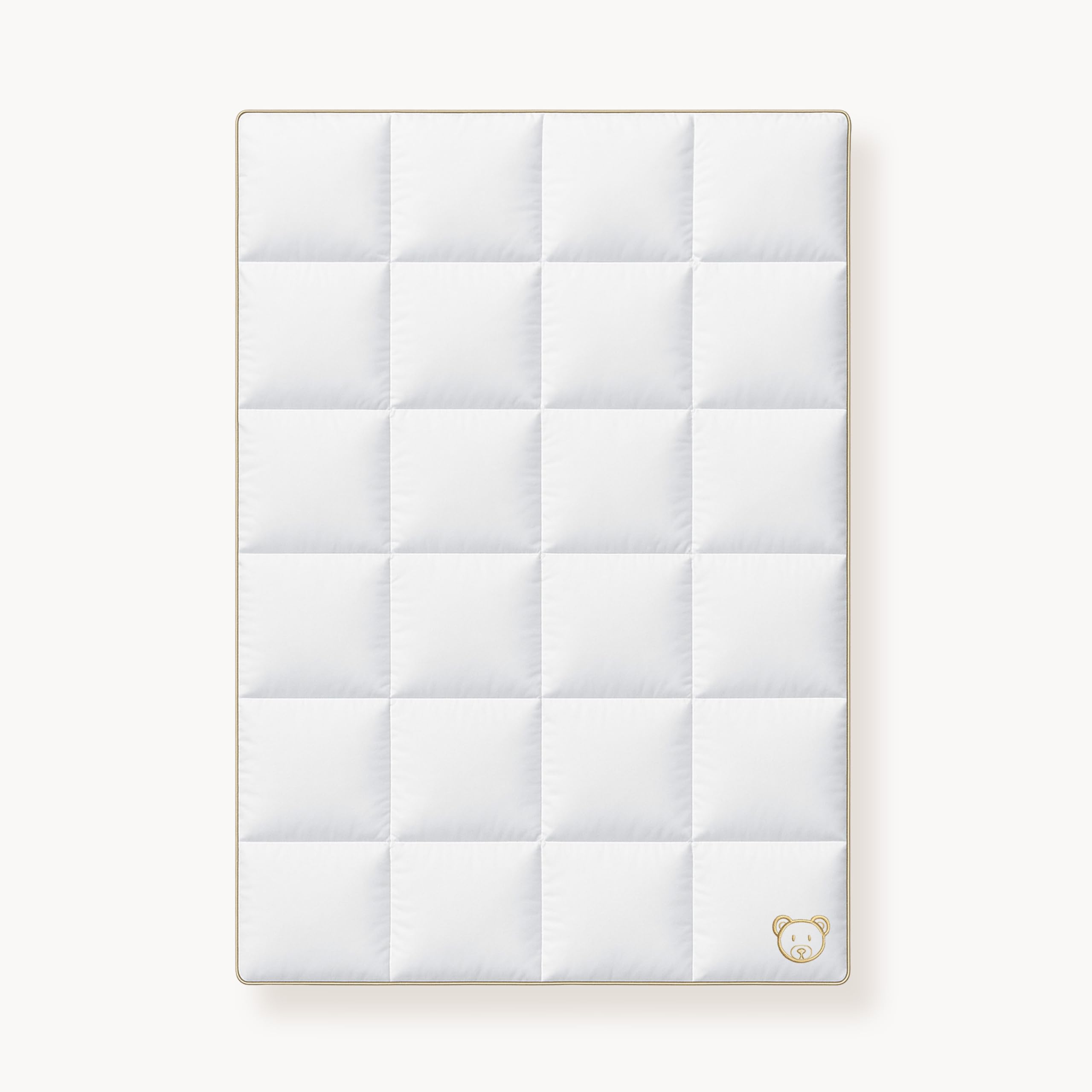 Aura® Plush Kinder Ganzjahres-Daunendecke 100×135 cm – 100% Neue weiße ungarische Gänsedaunen Klasse I – extra weich & atmungsaktiv – Baumwolle Oeko-TEX® Standard 100 – allergikergeeignet