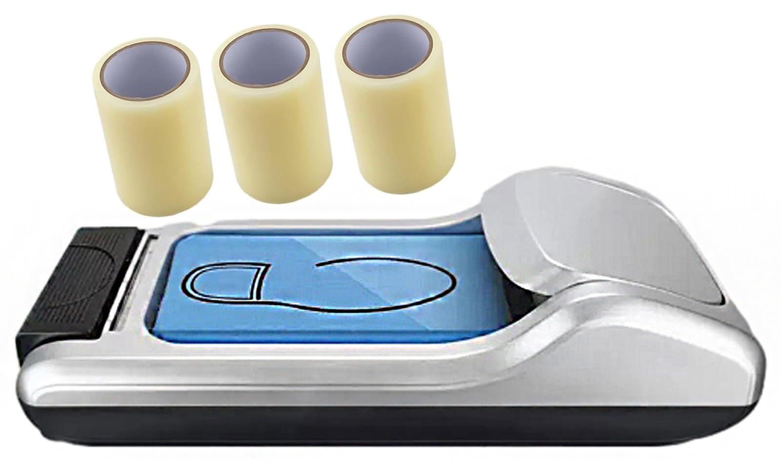 Dispensador AutomáTico de Fundas Desechables para Calzado con Recambio de 3 Rollos, MáQuina Dispensadora PortáTil para Cubrezapatos Hasta la Talla 12 de Hombre
