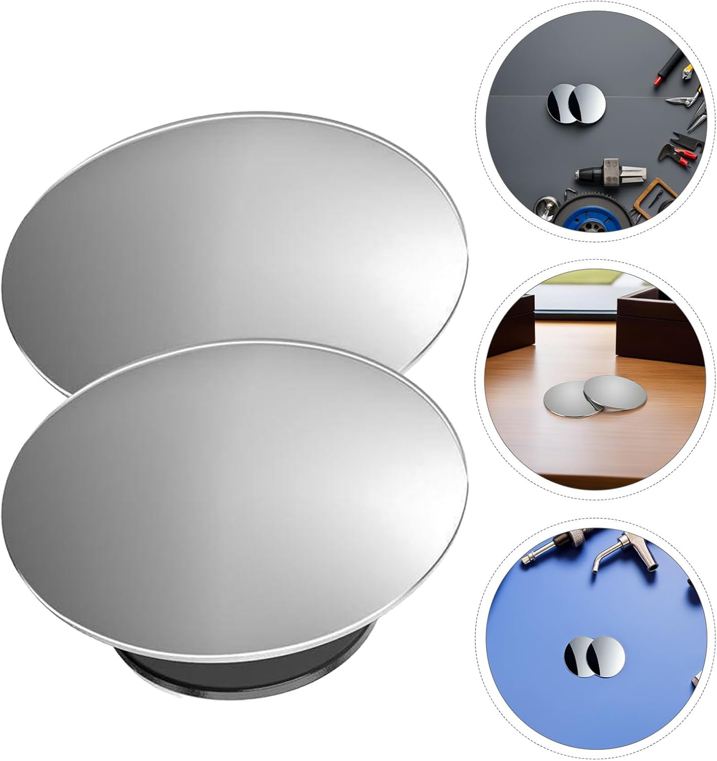 SHERCHPRY 10pcs Universal Small round Blind Spot Mirrors for Cars Adhesive Convex Rearview Side Mirrors with 360° Rotation Reversing Assist Stick-on for Safe Parking and Driving