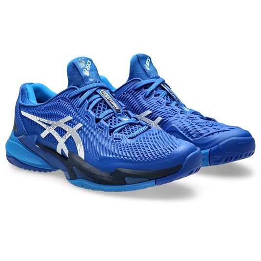 アシックス COURT FF 3 OC 402(マコブルー/ホワイト) ASICS Men's Court FlyteFoam 3 Tennis Shoes, 7, MAKO Blue/White