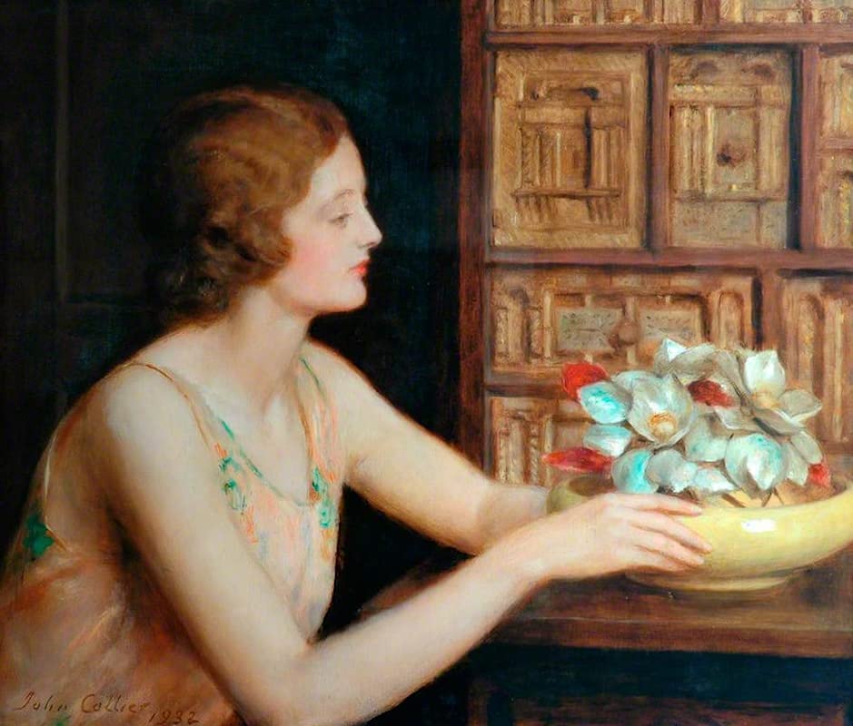 Impression d'affiches Nacre de John Collier sur toile premium pour décoration de prestige
