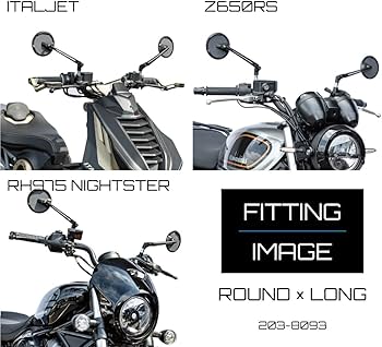 Amazon | キジマ(Kijima) バイクパーツ ミラー TECH12 ラウンドエッジ