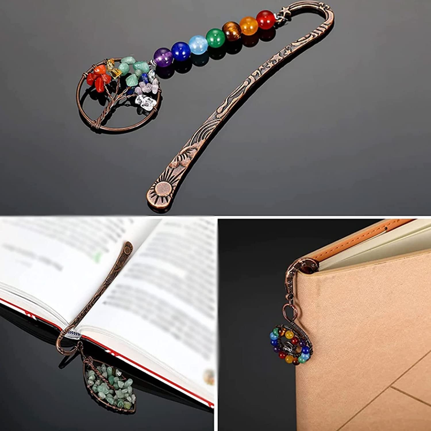 Zakładki do książek 3 stks bladwijzer vintage metalen kralen bladwijzers prachtige leespagina markers mannen vrouwen pagina houder creatieve geschenken Elegancki retro