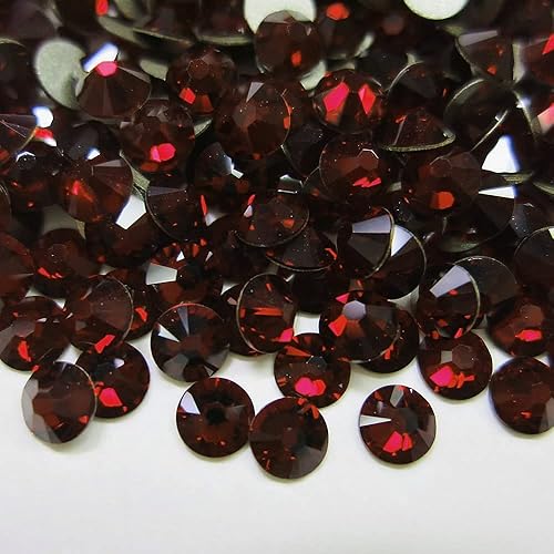 1440 piezas PRECIOSA MC Chaton Rose Maxima Flatback Rhinestone SS10, aprox. 0.114 in, SIAM