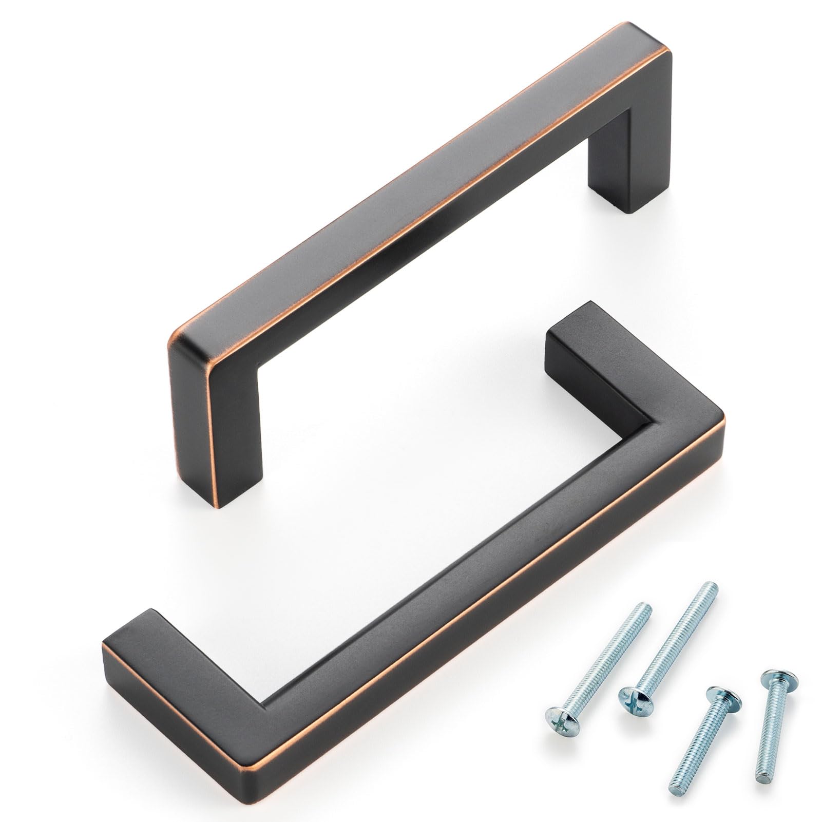 Paquete De 20 Tiradores De Barra Cuadrada Croada Pulida Para Arario De Cocina ZP2201 Herrajes