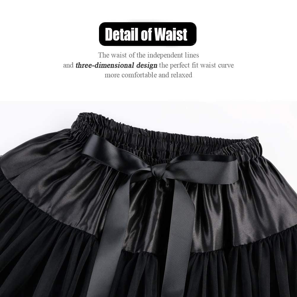 Tmade Women's Tulle Petticoat Tutu Party Multi-Layer Puffy Cosplay Skirt