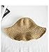Fashionable Women's Sun hat, Versatile and Foldable Straw Bucket Handcrafted hat, Wide Brim Travel for Beach Summer Vacation (US, Alpha, Medium, 56-58cm, Khaki)
