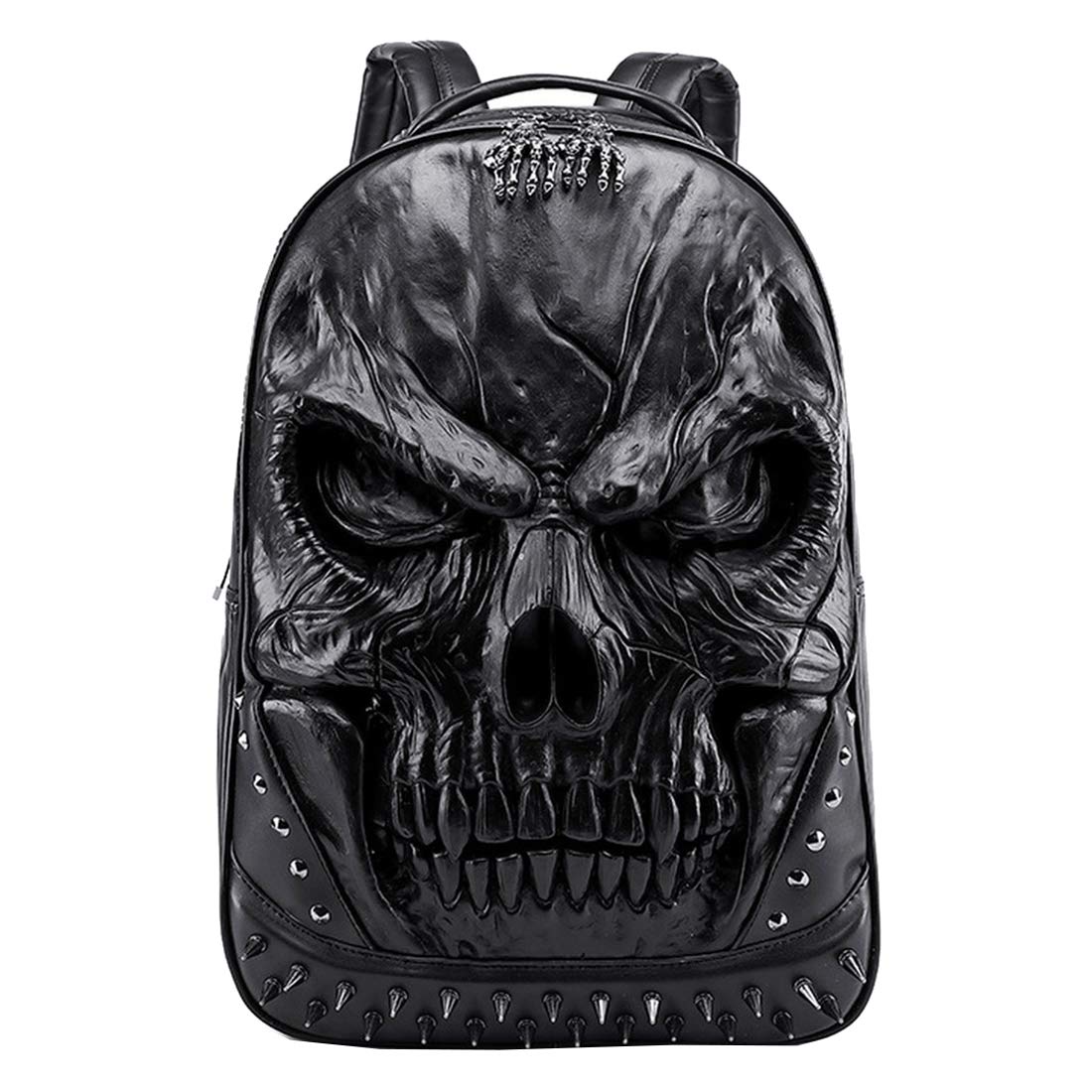 Berchirly 3D Pu Leather Skull Backpacks Men Large Capacity Laptop Bagpack Designer Casual Bookbag Travel outdoor Bags