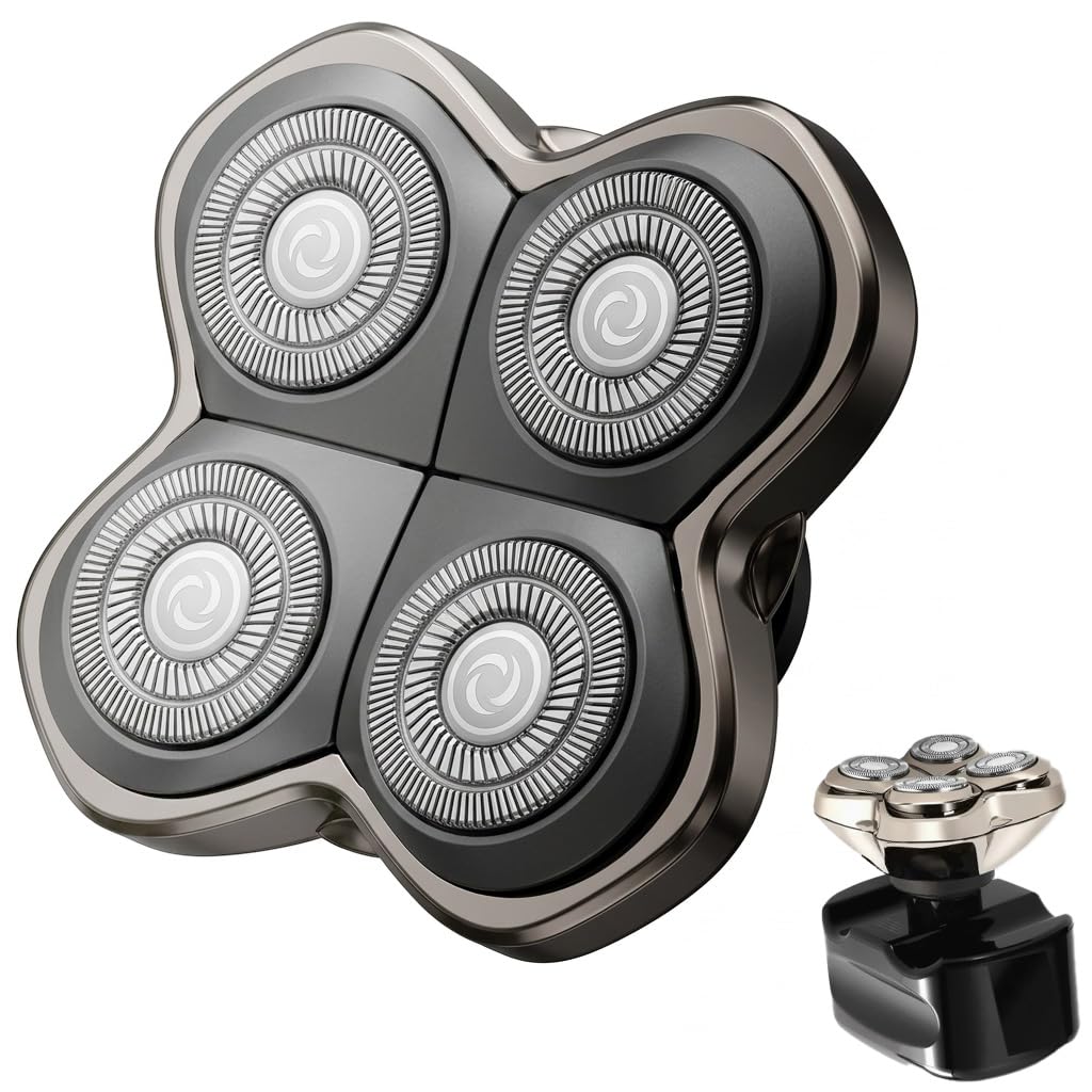 Cabezal de Repuesto PRO 4 Compatible con Cuchilla de recambio Pitbull Skull Shaver, Butterfly Kiss PRO y Palm Shavers, Cuchillas de Repuesto para Cabezas Calvas para Hombres/Mujeres (1PCS)