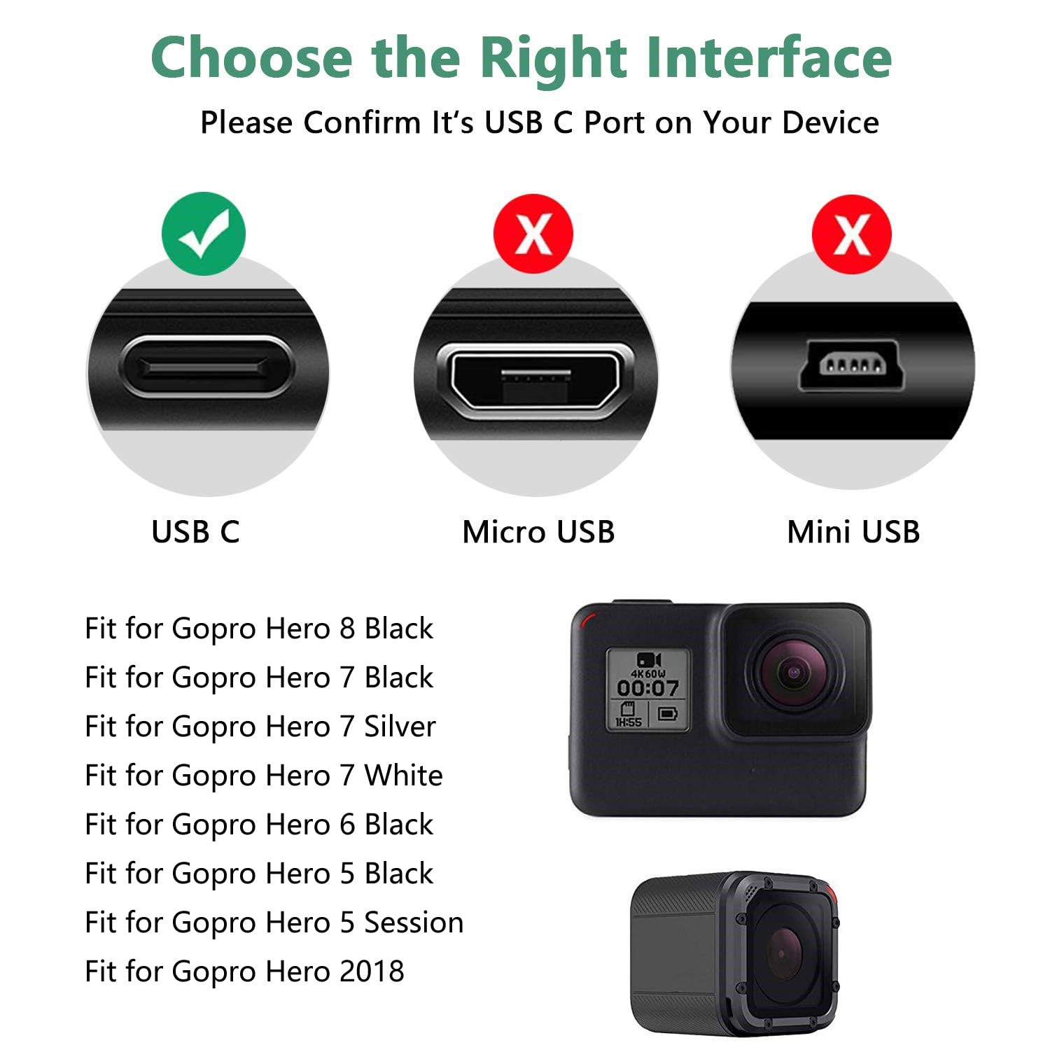 その他 GoPro charger Amazon.com: Charger for GoPro Hero 5 6 7 8 9 10 11 12 Black