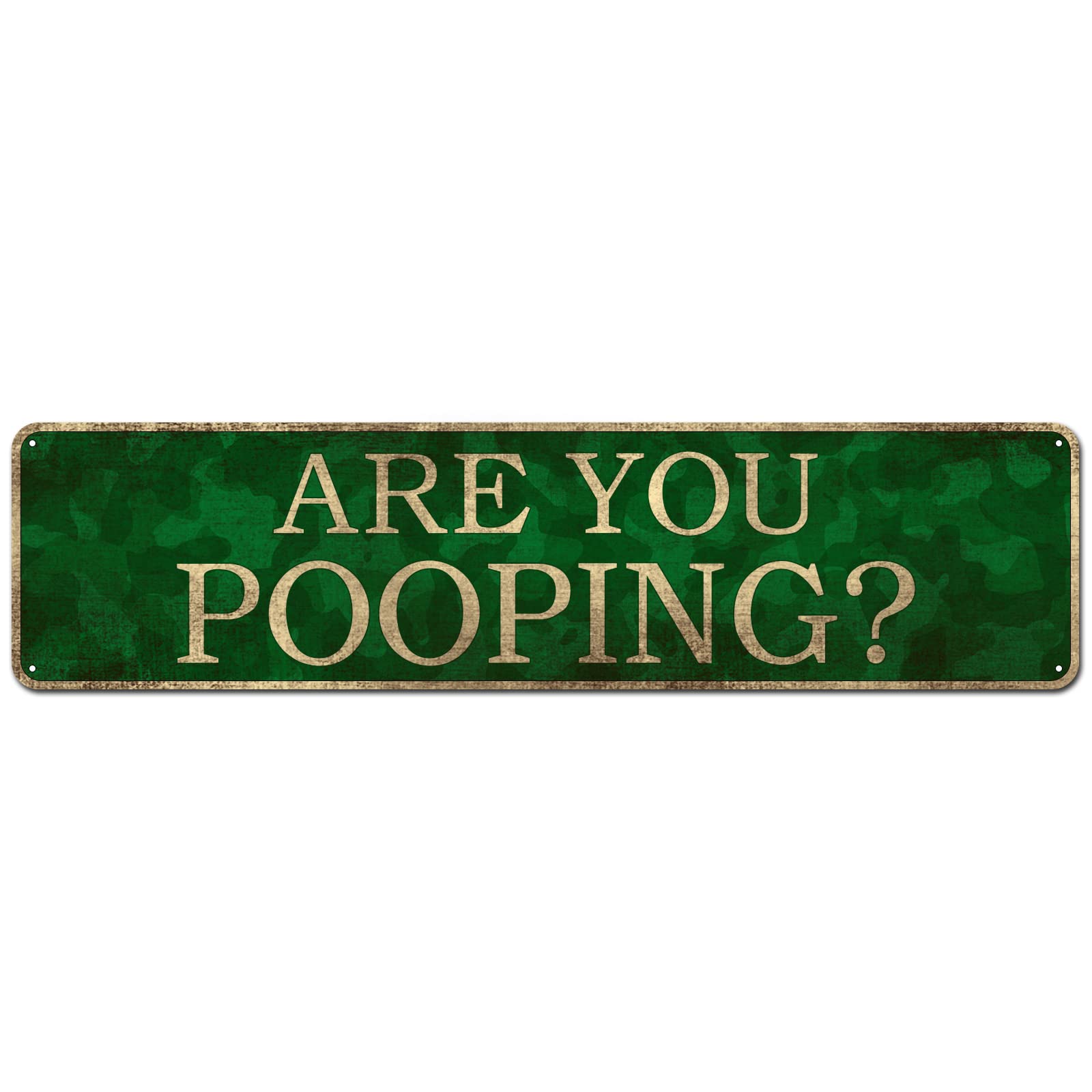 peiyeety Tin Metal Signs - Are You Pooping Sign, Bathroom Restroom Wall Toilet Décor, Novelty Funny Gift, Nursery Décor Tin Signs for Bathroom 16" x 4"