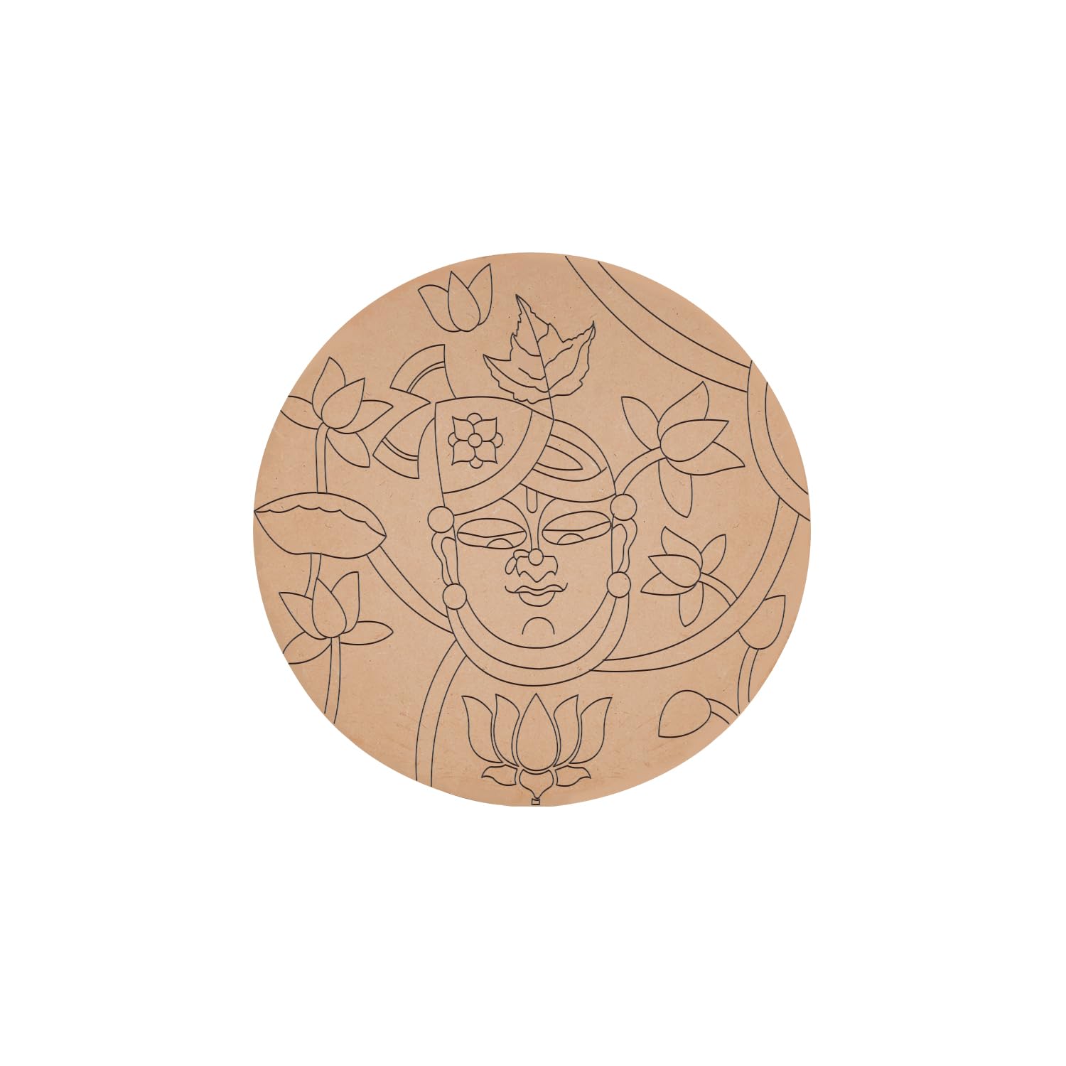 MDF Cutout Madala Rangoli with Painting for Art & Crafts Painting DIY Projects Home Decoration | Laser Engraved Cutout (Design 17)-picture-48