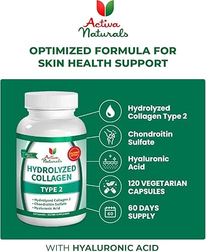 Miniatura 5 de Activa Naturals Suplemento hidrolizado de colágeno tipo 2 con condroitina e hialurónico - 120 Veg. Caps