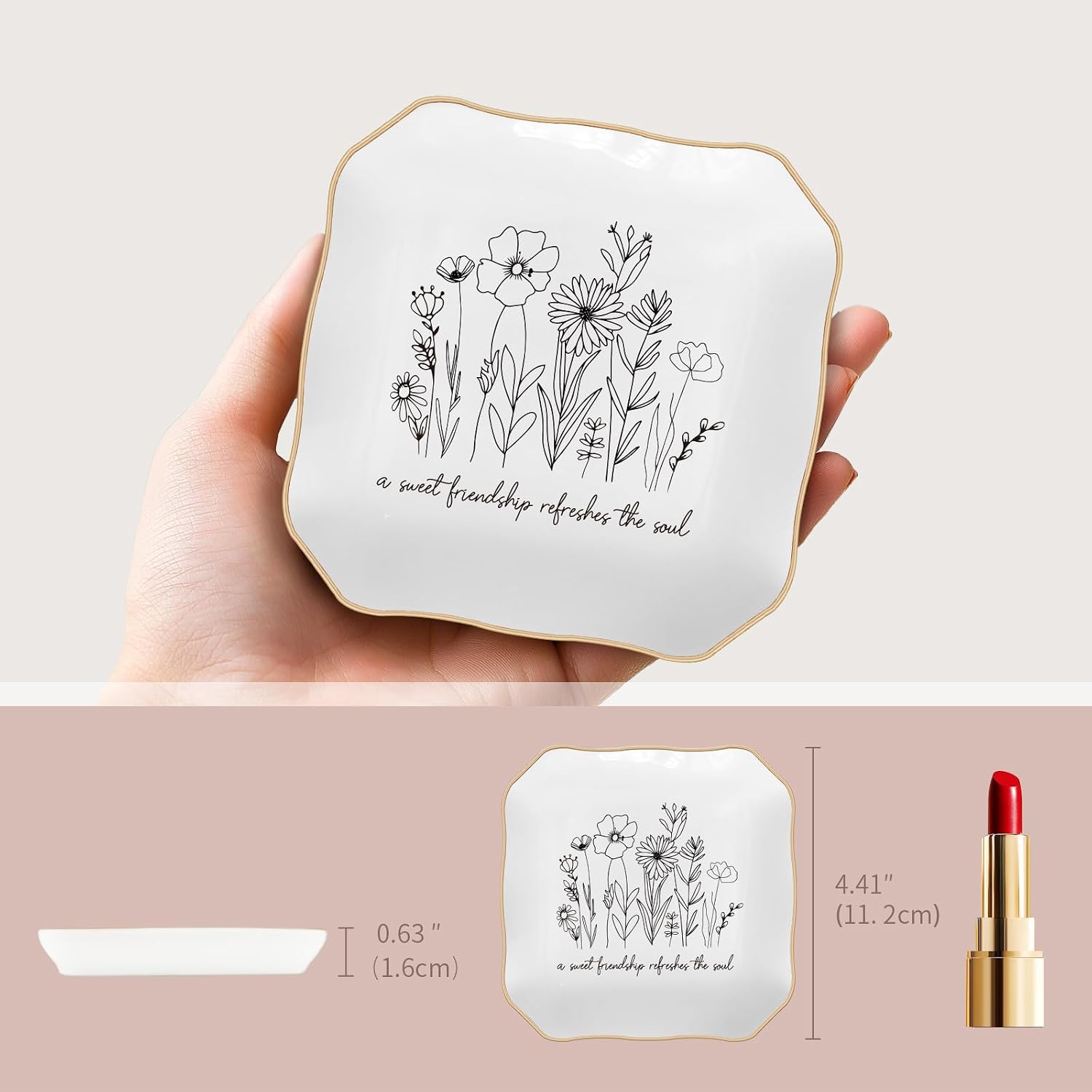 Friendship Gifts for Women – Proverbs 27:9 – Bible Verses Jewelry Tray image 4