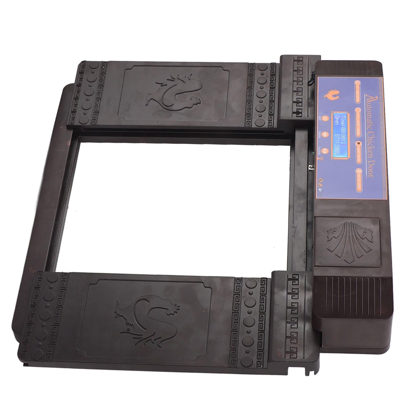 Control Remoto para Puerta de Gallinero, Alarma de Batería Baja, Sensor de Luz, Abridor de Puerta para Gallinero, Resistente a la Intemperie para Patio Trasero (Marron Oscuro)