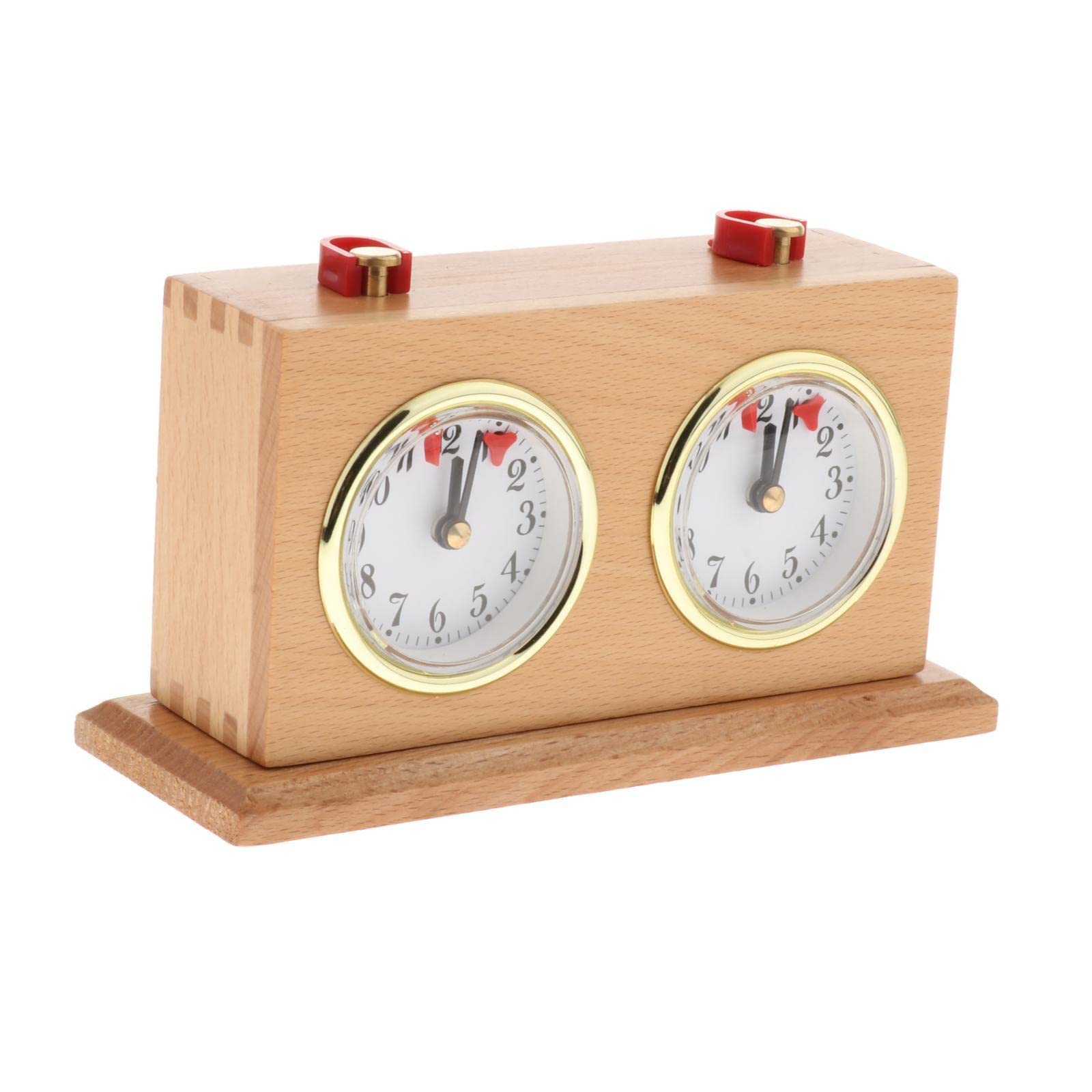 Orologio analogico retrò a scacchi, timer meccanico – conto alla rovescia, nessuna batteria necessaria, preciso, portatile, accessorio per giochi da tavolo per competizioni, adulti e