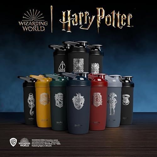 Miniatura 7 de Smartshake Reforce - Botella agitadora de acero inoxidable de Harry Potter Ravenclaw (30 onzas30 onzas), botella agitadora deportiva ligera con tapa