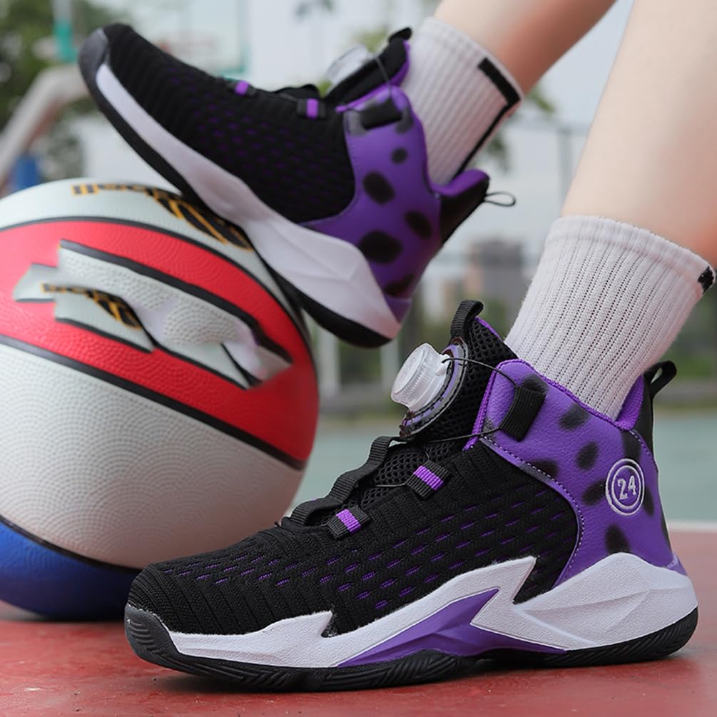 Zapatillas de Baloncesto para Niños Transpirable Ligeras Zapatillas de Deportivas Moda Antideslizantes Zapatos de Baloncesto Aire Libre Zapatos de Running