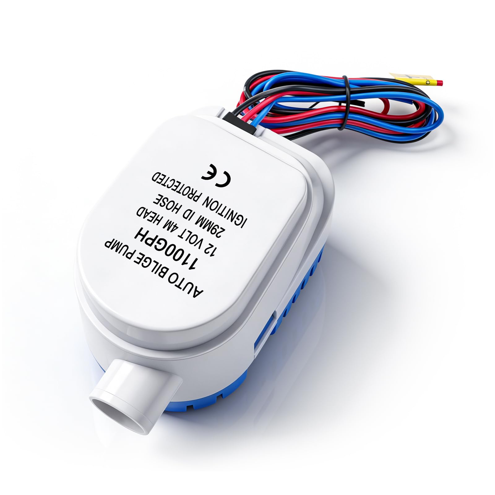 Pompa di sentina automatica, 12 V, 1100 GPH, 29 mm, marina, sommergibile, con interruttore di galleggiamento, per barche, stagni, piscine