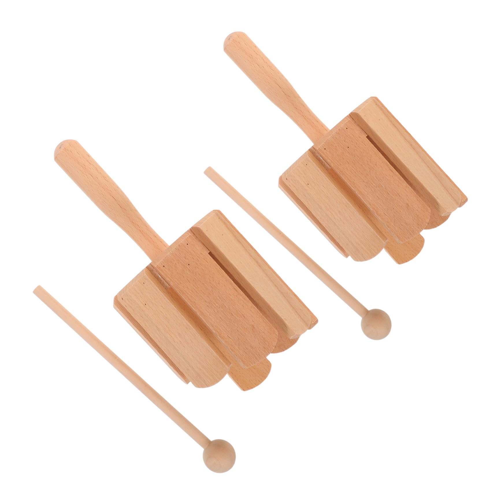 minkissy 2 Piezas Instrumentos de Percusión de Madera para Tonos Juguetes Musicales Orff para Educación Temprana con Instrumento Educativo Seguro y Duradero para Bebés y Preescolares
