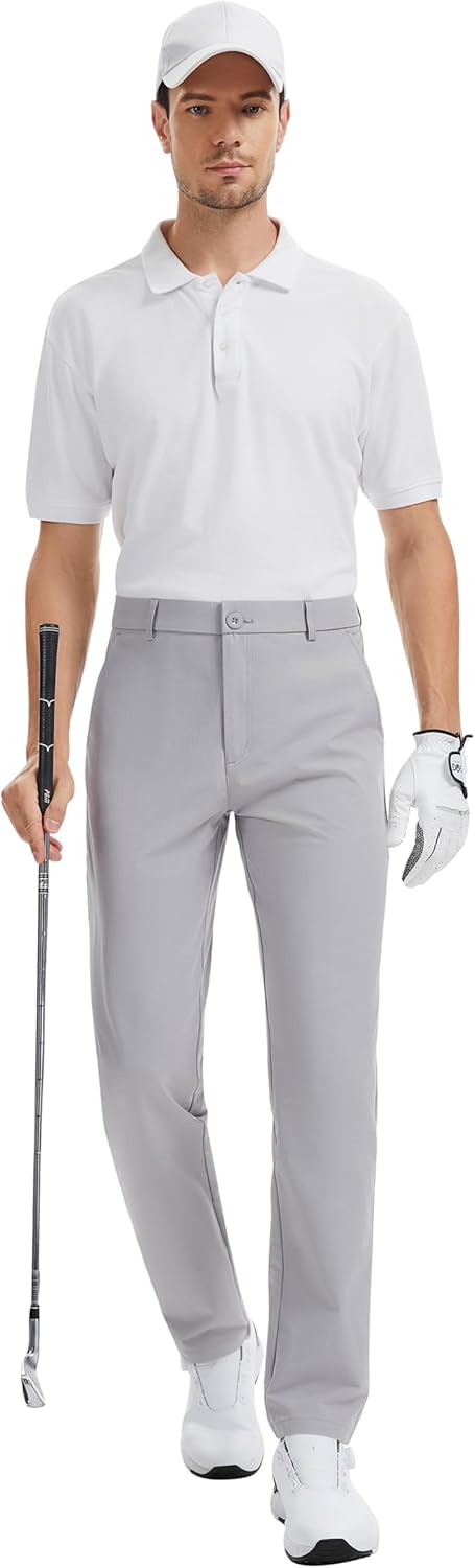 LETAOTAO 32"/34"/36"/38" Tall Mens Golf Pants Work Dress Pants Stretch Lightweight Classic Fit Casual Trousers with Pockets - Image 5