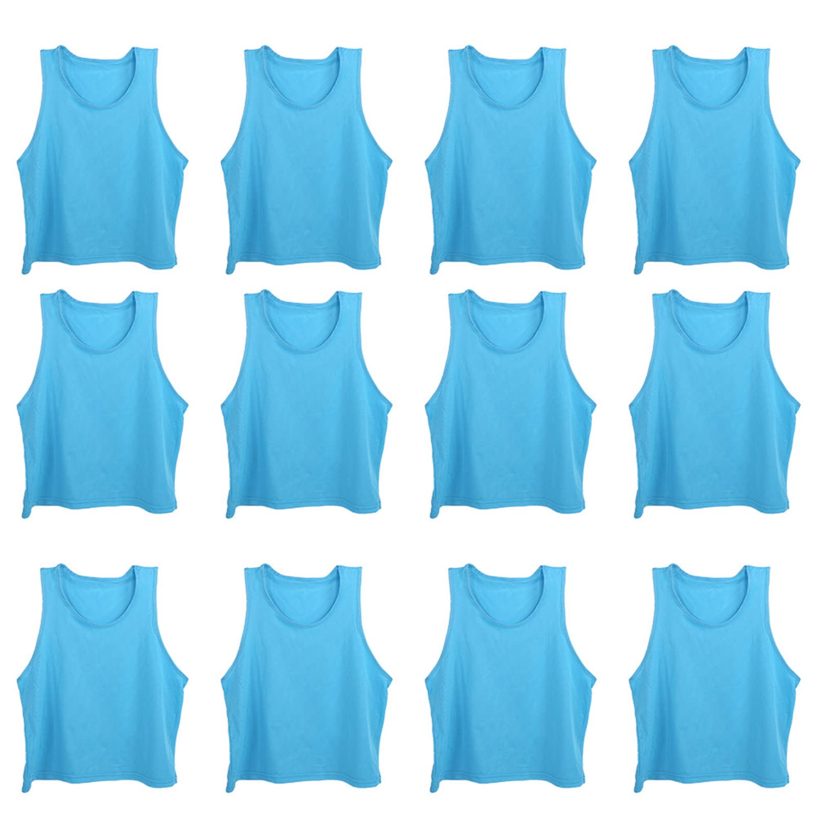Fockety 12 Pezzi Maglia Calcio Giovanile, Leggera Asciugatura Rapida | Gilet in rete di nylon traspirante per allenamenti di basket e calcio per bambini, attrezzatura sportiva all\'aria aperta