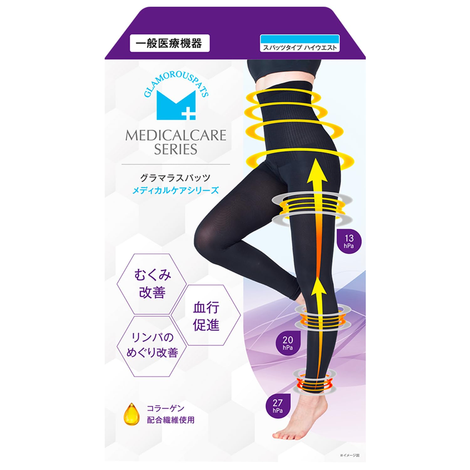 グラマラスパッツ 【むくみ解消/日本製/一般医療機器】 メディカル　3個セット Amazon.co.jp: グラマラスパッツ 【むくみ解消/日本製/一般医療機器