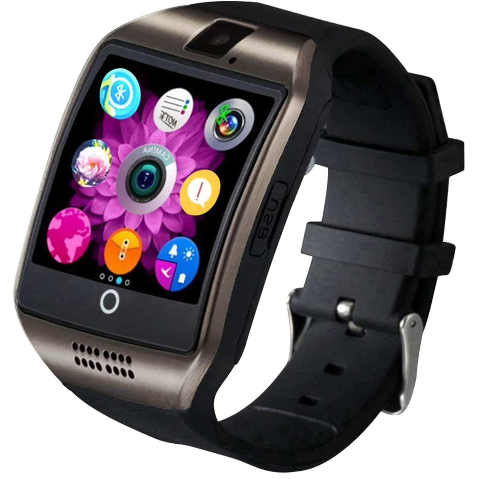 Reloj Inteligente Android con Pantalla Táctil Completa para Mujeres, Hombres Y Niños, con Ranura para Tarjeta SIM, Podómetro, Cámara, Reloj Recordatorio De Notificación De Mensaje