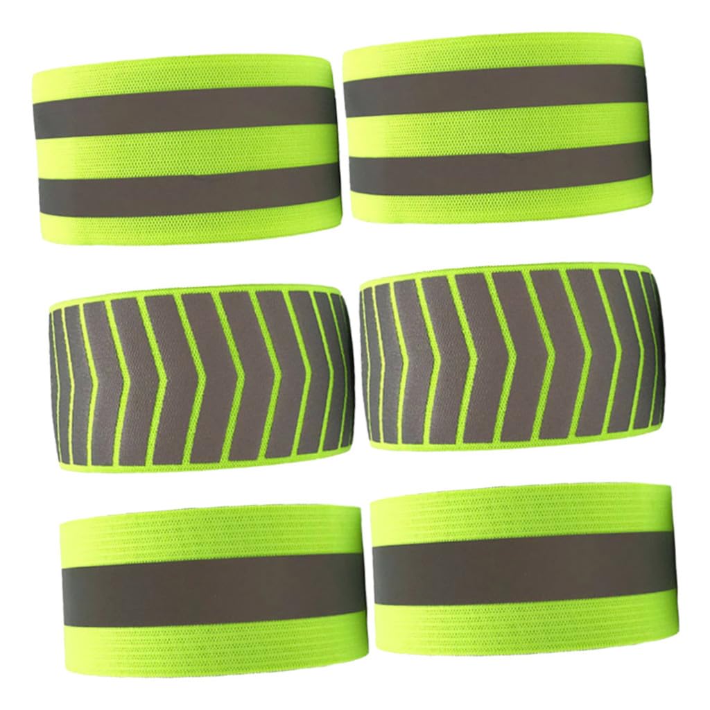Toddmomy 12 Stück Reflektierende Handgelenkschlaufe Grünes Armband Fahrrad-Reflektor Laufarmband Sicherheitsarmbänder Warnarmbänder Fluoreszierende Armbänder Elastische Bein-Sets