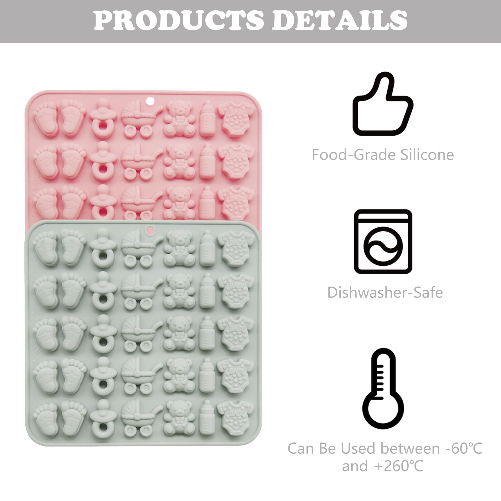 Lot De 2 Moules à Chocolat En Silicone Antiadhésif Pour | WhichOne