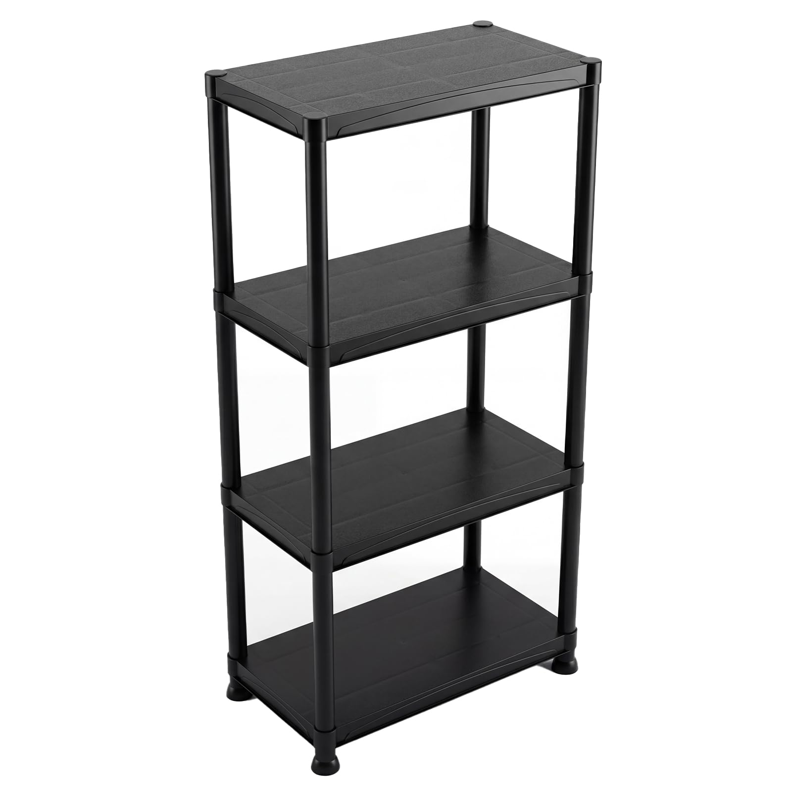 Panana Plastic Storage Shelves 3/4/5 Tier Garage Shelving Racking Unit Utility Rack for Home Warehouse, Kitchen, Workshops, Garden, Offices (4 Tier)