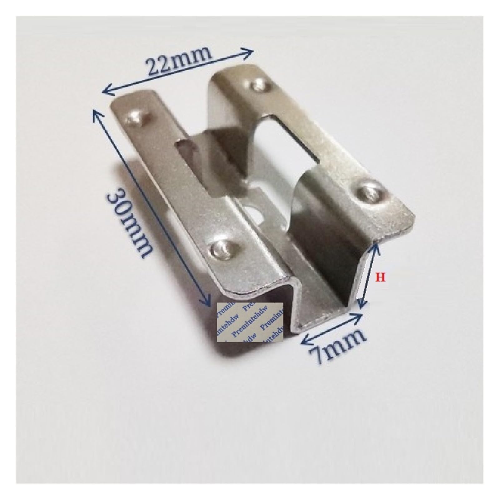 PRIMUZ 200 Pezzi in Acciaio Inossidabile Invisibile Esterno Composito Ponte a Forma di U Clip Staffa di Fissaggio Pannello WPC for Pavimenti (Color : H8MM)