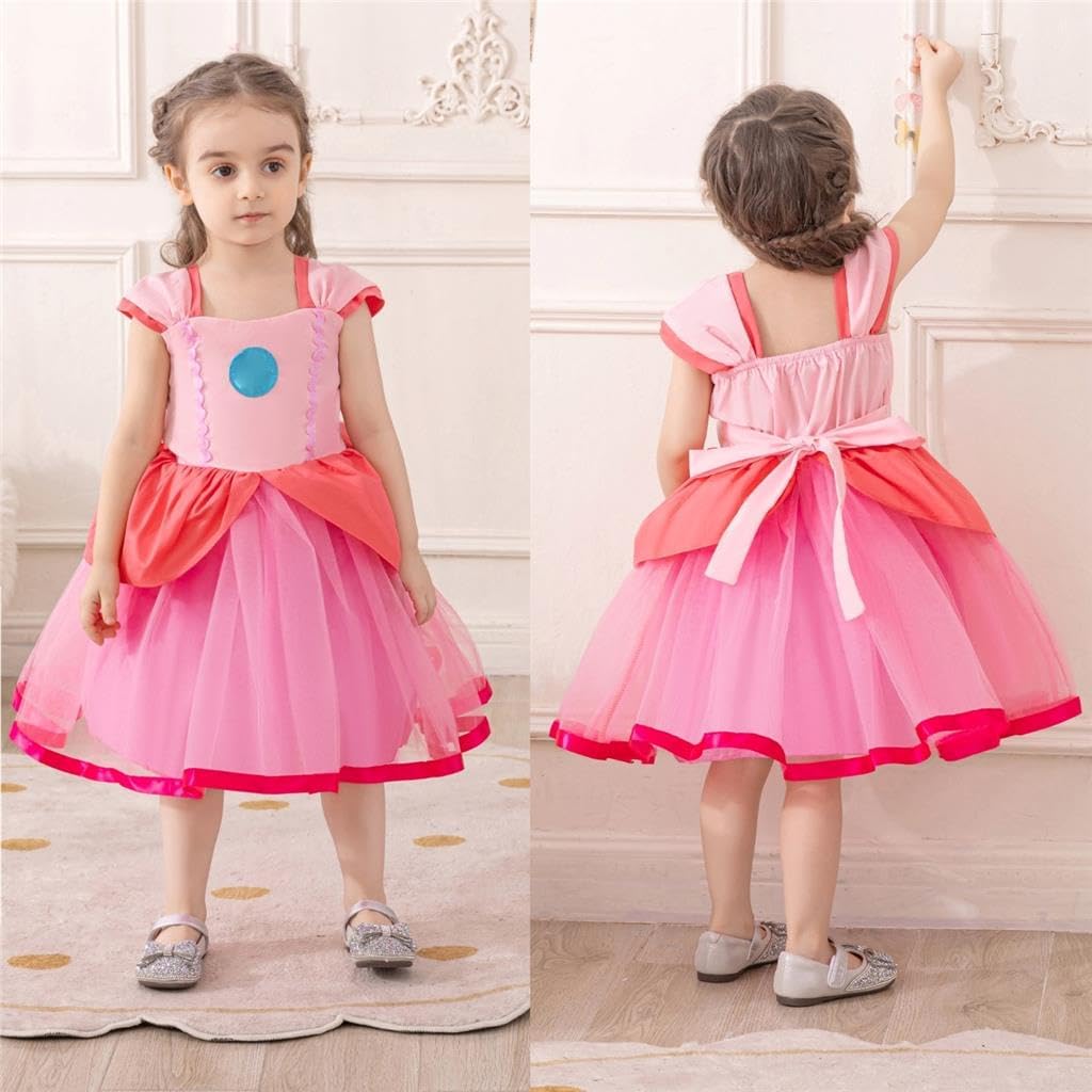 Lito Angels Princess Costume Girls Up to 8, Tulle Dress Up Kids Birthday Halloween Xmas Party for Infant Baby Toddler