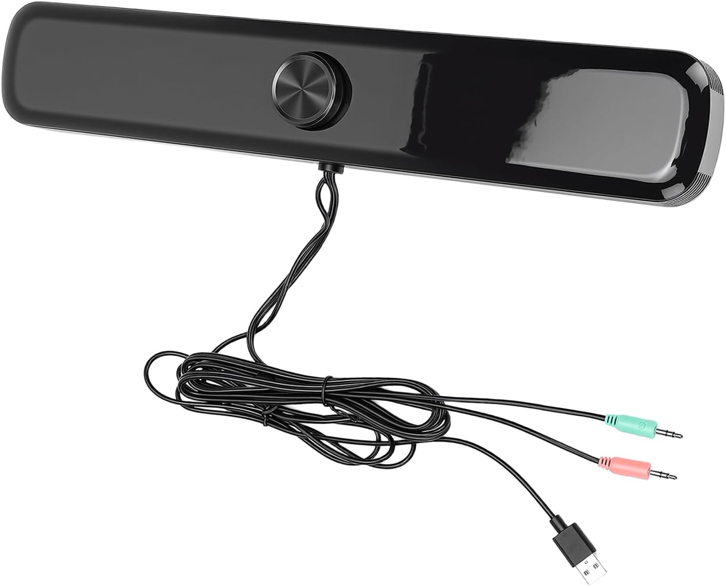 Fabater Computer Speakers, USB Compatible Desktop Speaker, 3D Stereo Sound with Mic Breathing LED Lights, Stereo Sound Soundbar for Desktop Laptop Monitor
