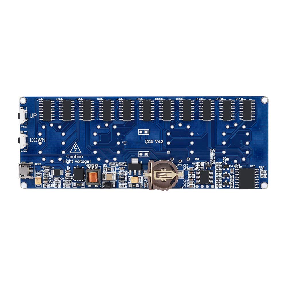 Zestaw zegara cyfrowego DIY 12 cyfrowych rurek PCBA z listwą świetlną na biurko w domu Łatwa instalacja Komponenty elektroniczne