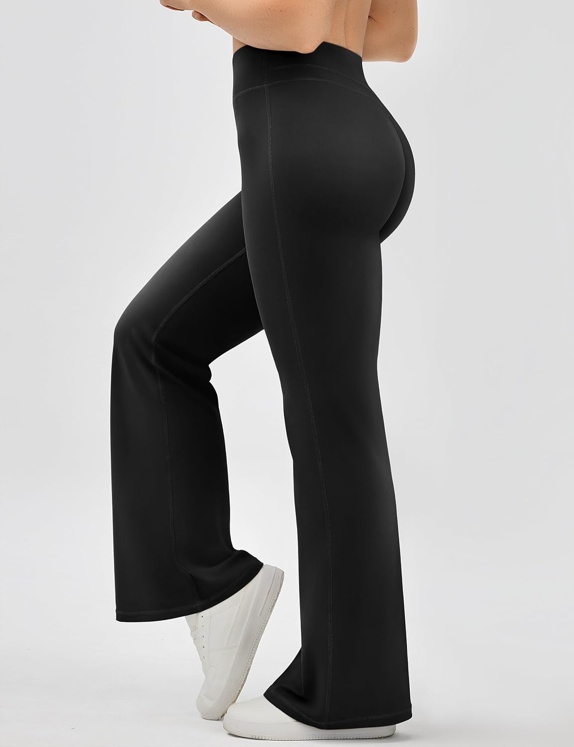 EUYZOU Yoga Pants Women High Waist Casual Soft Crossover Straight Leg Bottoms Leggings