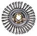 Twist Wire Wheel Wire Brush, Threaded Arbor