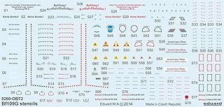Eduard EDUD48025 1:48 Decals - Bf 109G Stencils [WATERSLIDE Decal Sheet]