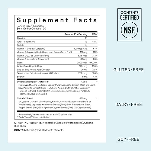 Miniatura 6 de Nutrafol Suplemento para cabello delgado avanzado para mujeres y caída de cabello 120 cápsulas