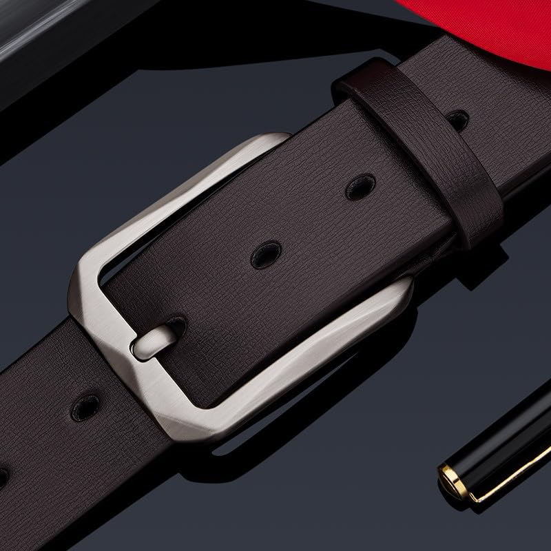 JSEIAJB Cowhide Belt Business Casual Pants Belt Middle-Aged and Young Belt(110cm)2