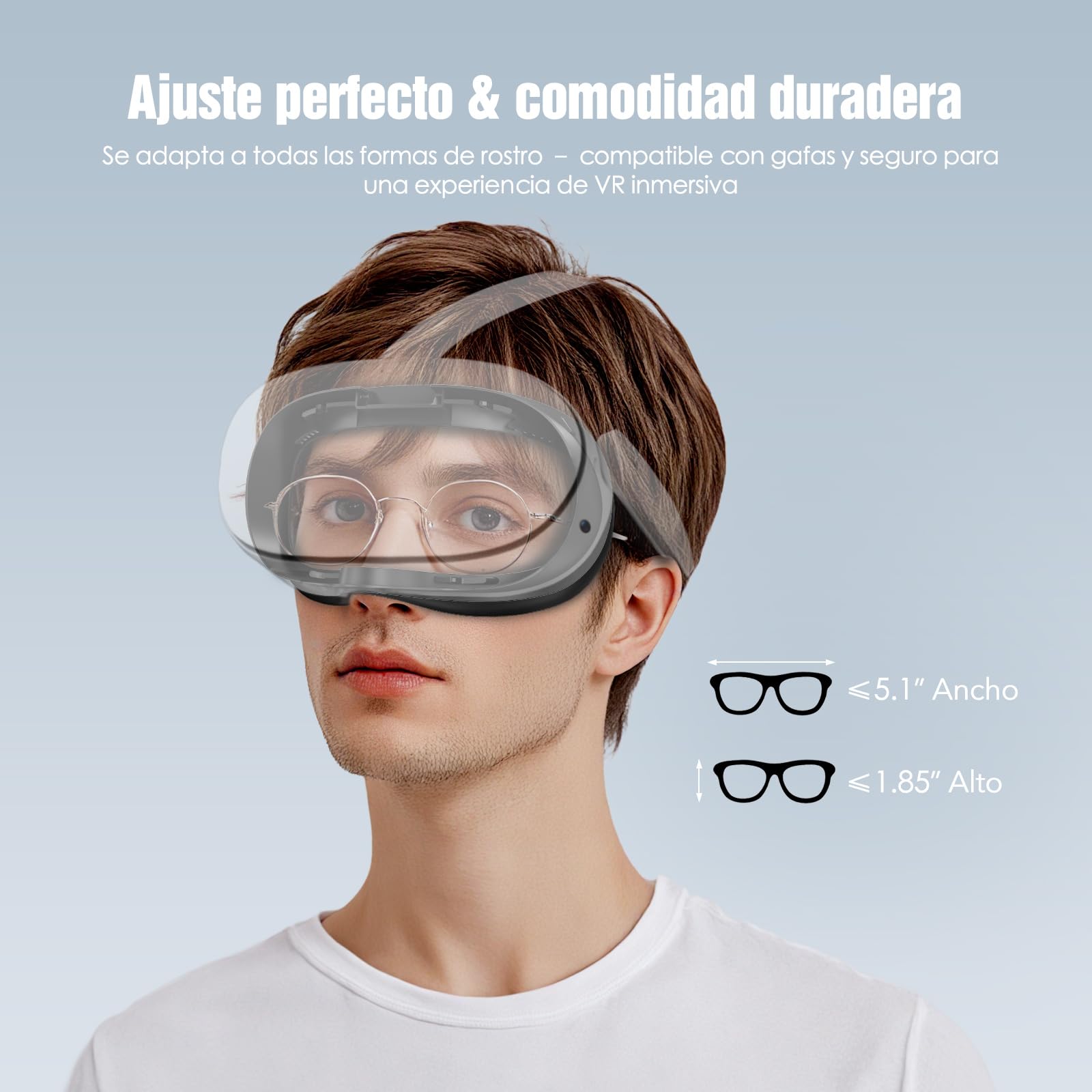 SUPERUS Interfaz Facial Face Cover Pad para Quest 3S, Cubierta de Interfaz Facial de Cuero PU Suave Compatible con Meta/Oculus Quest 3S Accesorios, Diseño Integrado Antifugas de Luz (No para Quest 3)