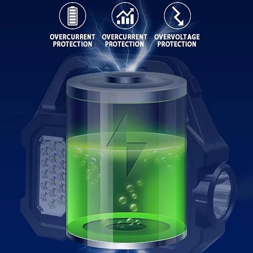 Miniatura 7 de Paquete de 1 linterna solar de alta recargable para exteriores, reflector de luz LED de trabajo para camping, emergencias, cabezales de luz de