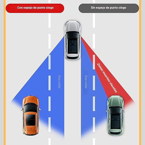 Vista 2 de LivTee Espejo de Punto Ciego, 2 pulgadas, redondo, de vidrio HD, sin marco, retrovisores convexos, accesorios exteriores con ángulo amplio ajustable