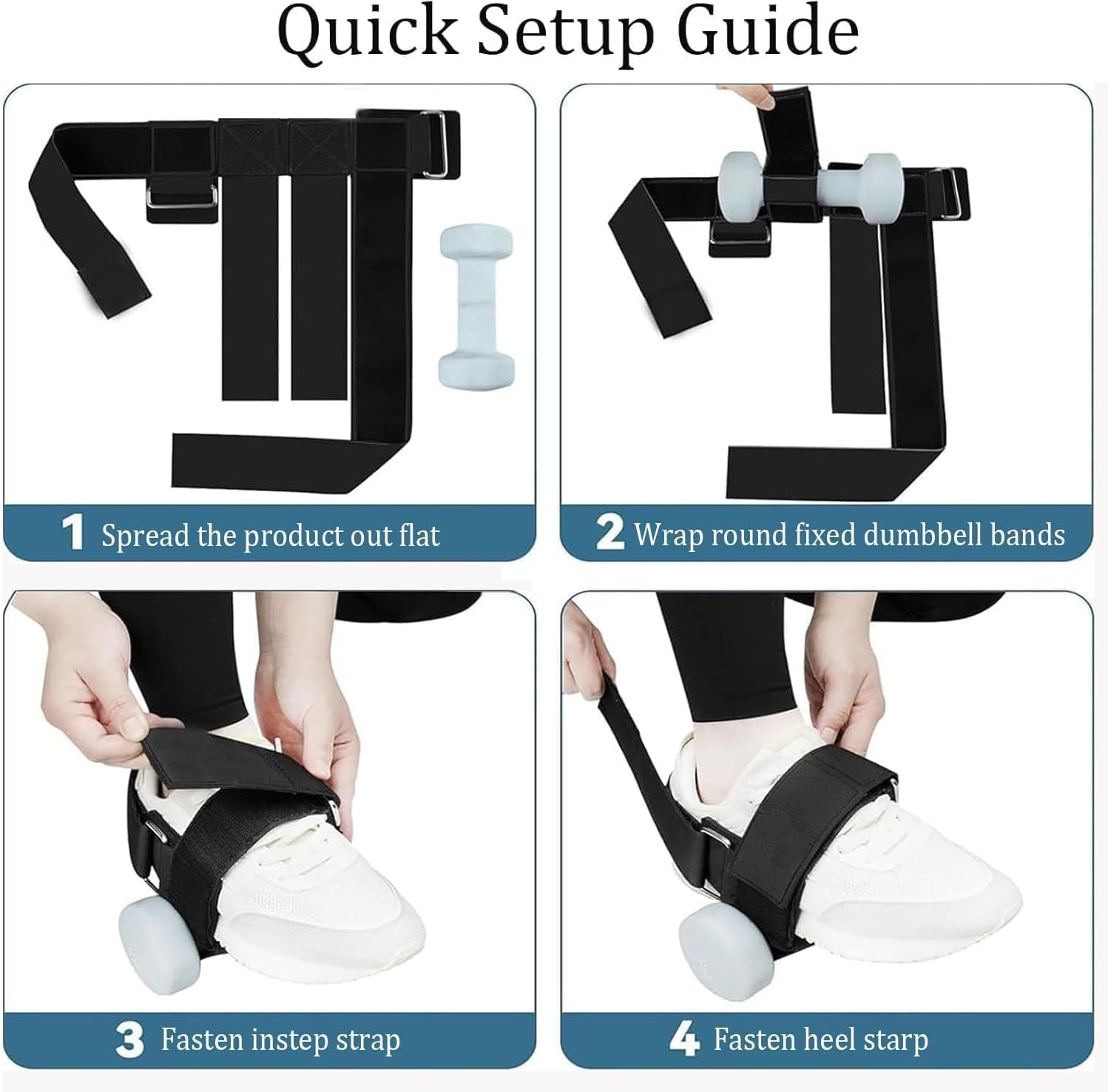 Dumbbell Foot Attachment for Leg & Tibialis Strength Training at Home | Turn your dumbbell into a lower-body trainer for tib raises,leg extensions, hamstring curls and more—no bulky machines needed