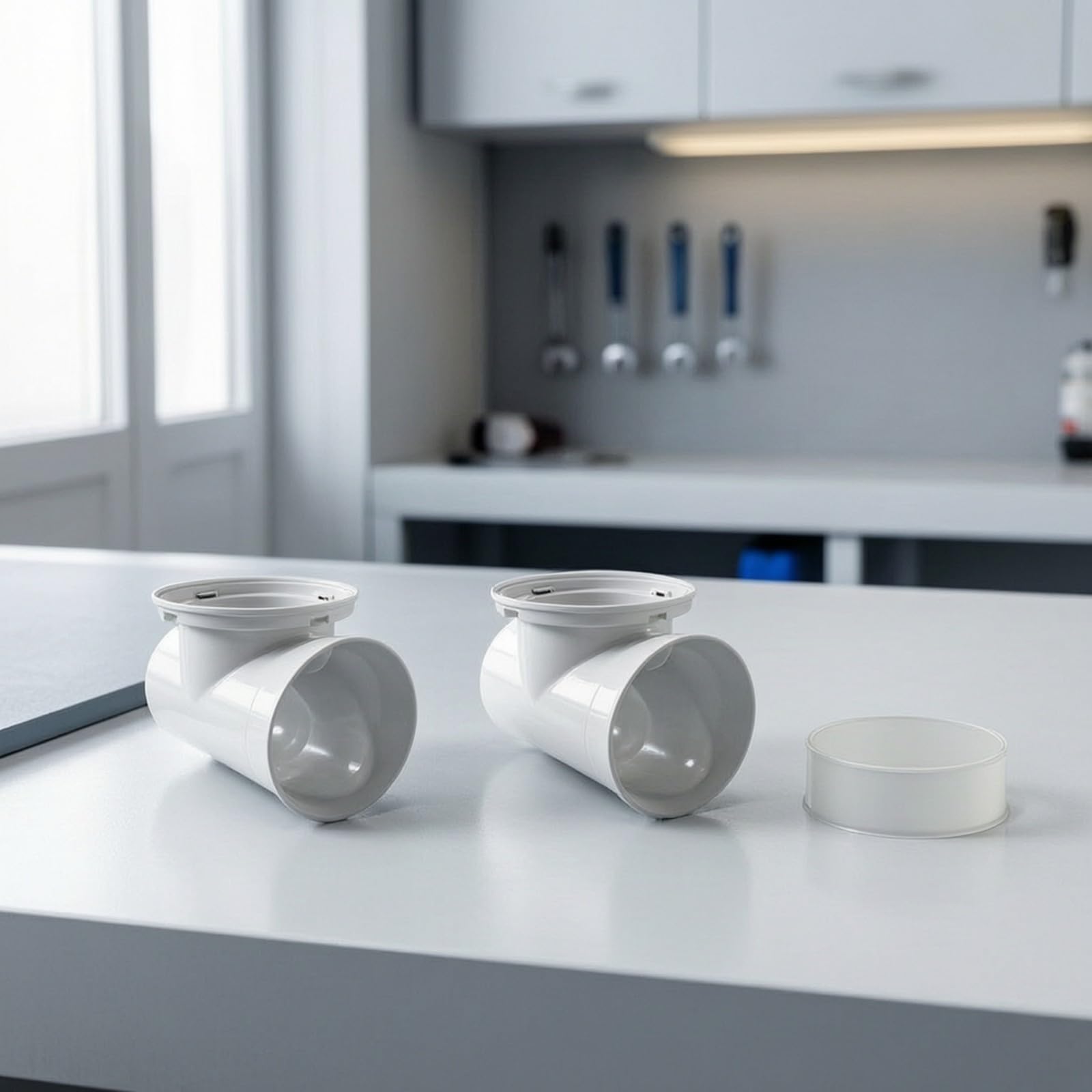 Yajuyi Adaptador Conducto Secadora con Codo Corrugada Aluminio Flexible para Extraer Caliente y Húmedo con Anillos Sellado Incluidos Acuado para Cuartos Lavado y Utilidad, Estilo B