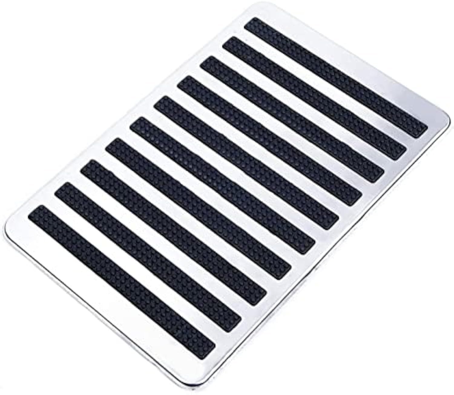 Takelablaze Stainless Steel Plate Carpet Mat Universal Driver Auto Interior Floor Mat Patch Foot Heel Pedal Foot Rest