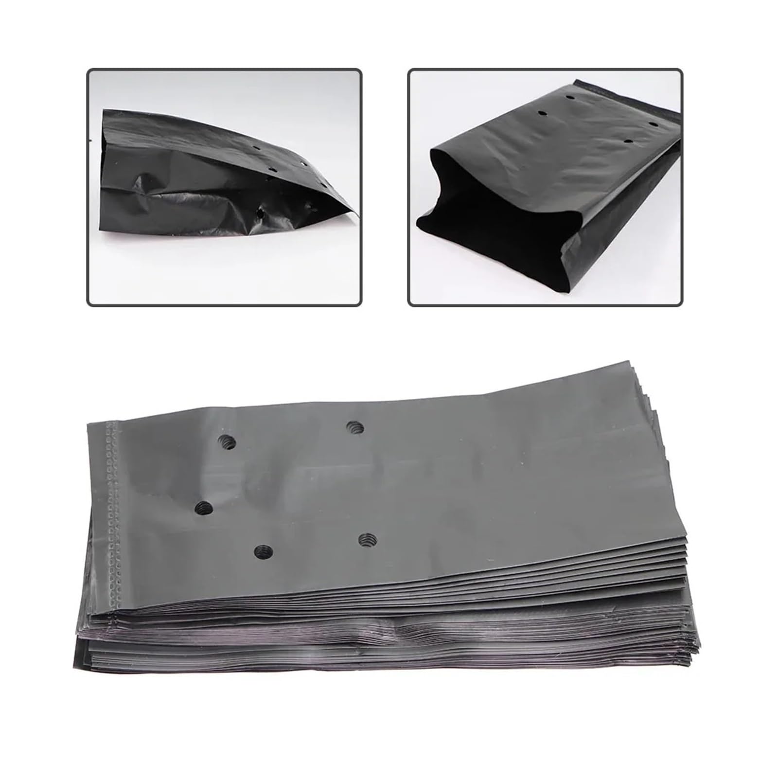 Generico 50 pz Nero Piantina Piantare Borsa Traspirante Piante da vivaio Coltivazione Vaso for Giardino Frutteto Albero Trapianto Contenitore(24x31cm-50pcs)