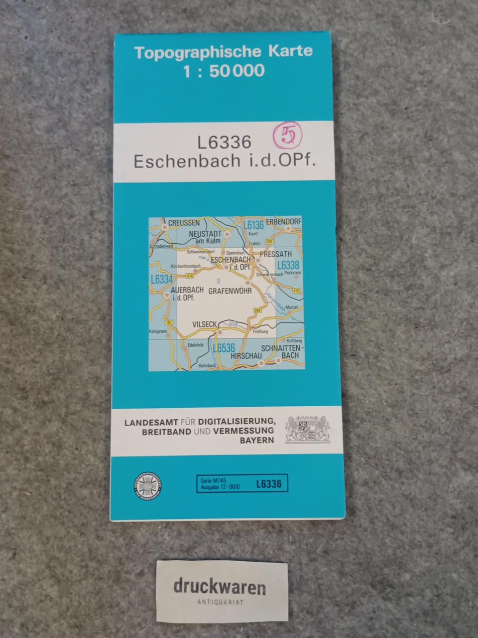 TK50 L6336 Eschenbach i.d.OPf.: Topographische Karte 1:50000 (TK50 Topographische Karte 1:50000 Bayern)