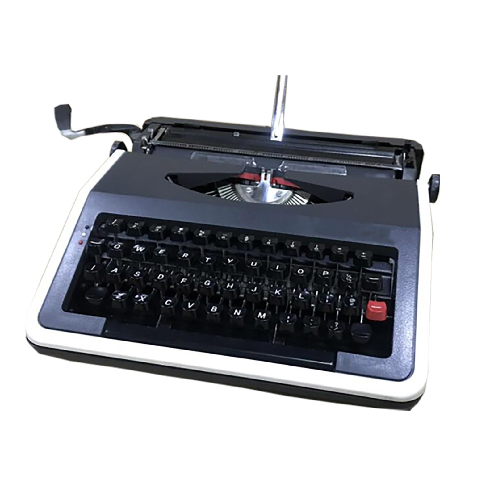 Vintage English Typewriter,Old Fashioned Mechanical English Typewrite,GrayRetro Portable Typewriter for Cute Table Decor Home Or Office