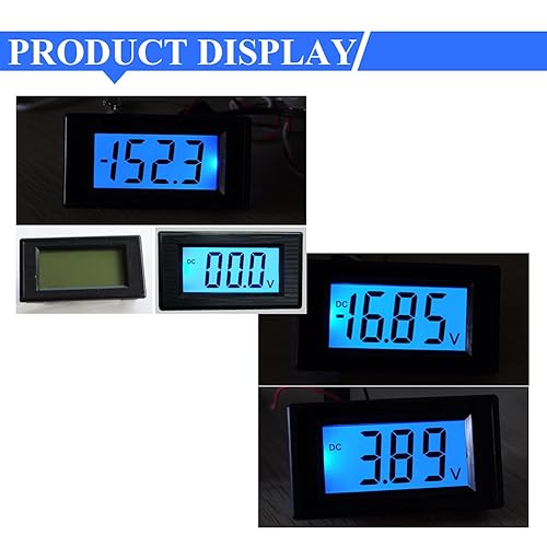 Miniatura 6 de Heyiarbeit Voltímetro DC YB5135D dígito texto negro LED Voltímetro digital Voltímetro 4 cables Conexiones para medición de voltaje CC 1 unids